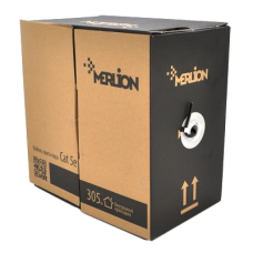Кабель Merlion внутрішній КВП UTP (4*2*0.5) 4p 24 AWG CCA ПВХ (305м) білий