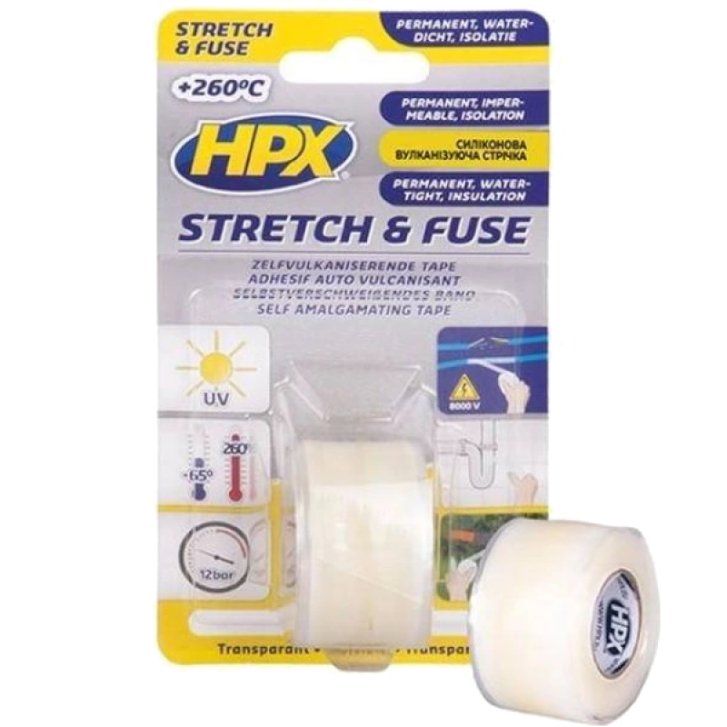 Стрічка силіконова вулканізуюча HPX SI2580 Stretch&Fuse 25мм х 1.8м