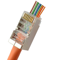 Конектор з наскрізними отворами Kingda RJ45 STP кат. 5e