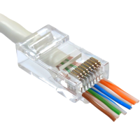 Конектор з наскрізними отворами Kingda UTP RJ45 кат. 6 (100шт.)
