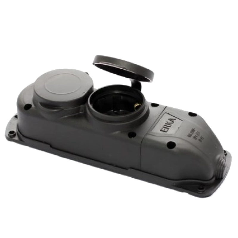Колодка подвійна із заглушкою 2*16 (каучук) ERKA 6002