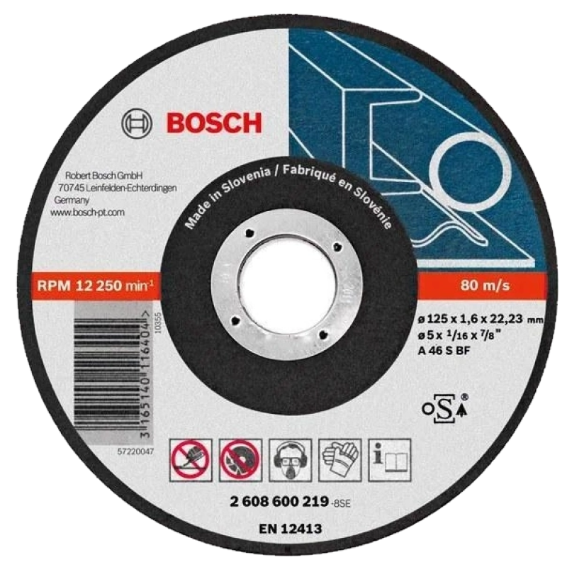 Відрізний круг для металу Bosch 125 x 1.6 мм (2608600219)
