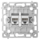 Механізм інтернет розетки Ajax OutletCore (LAN) vertical white