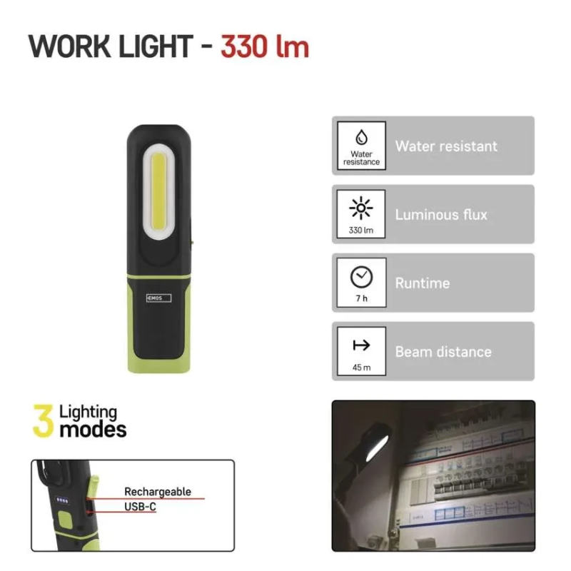 Лiхтар LED EMOS P4537 330лм 1200 мА•г