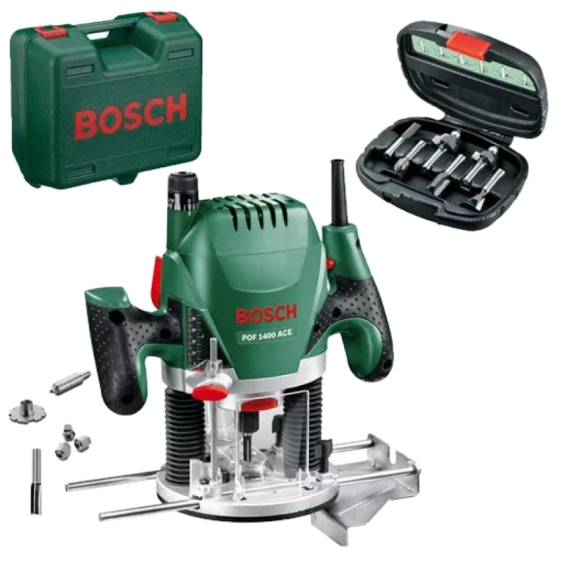 Фрезер + набір фрез Bosch POF 1400 ACE