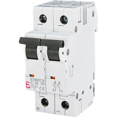 Автоматичний вимикач ЕТІ ETIMAT 10 DC 2p C 16A (6 kA)