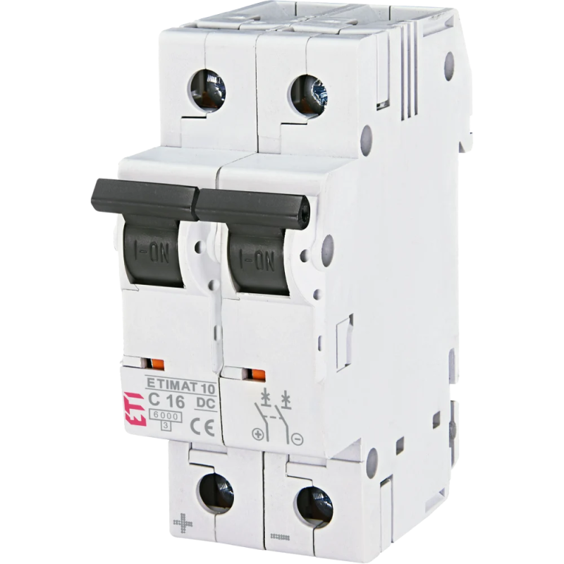 Автоматичний вимикач ЕТІ ETIMAT 10 DC 2p C 16A (6 kA)