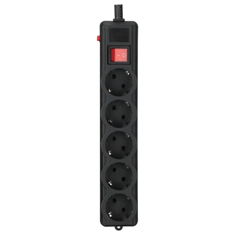Мережевий фільтр 3 м кабель 5 розеток Gembird SPG5-G-10B-PRO