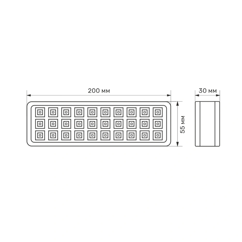 LED світильник аварійний 30 LED 6500K 230V TITANUM TL-EM1106