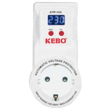 Реле напруги в розетку KEBO KVP-13A 2-13A 140-260V
