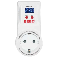 Реле напруги в розетку KEBO KVP-13A 2-13A 140-260V