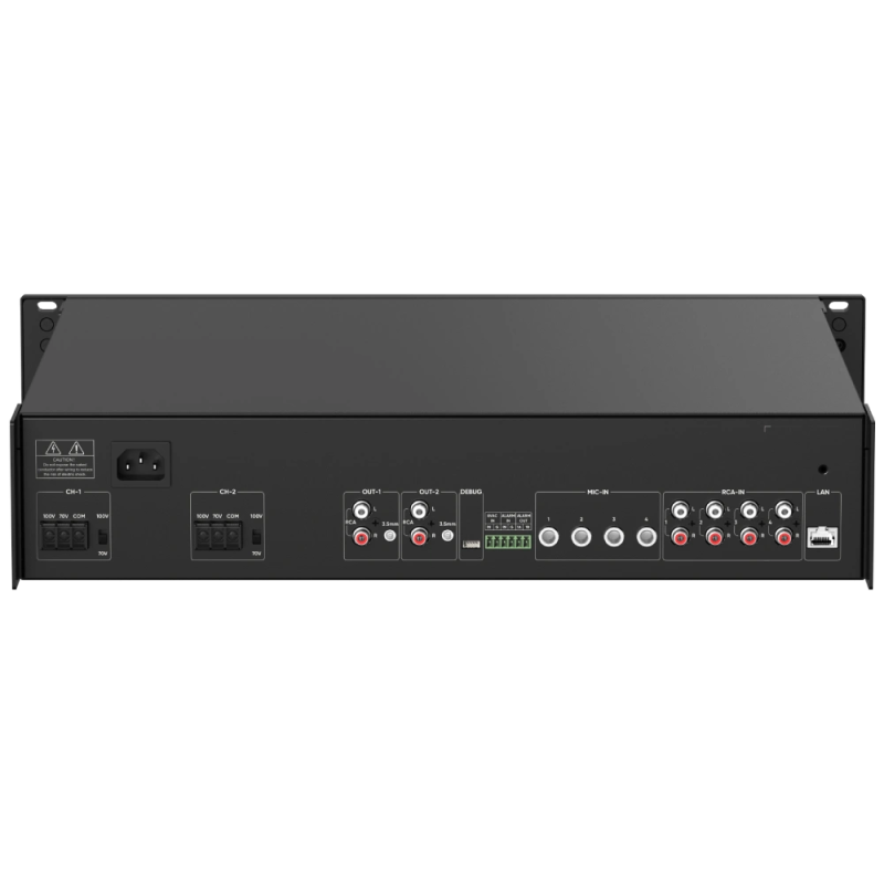 Мережевий підсилювач Hikvision DS-QAZ1A500G1-VB4 500 Вт на 2 зони