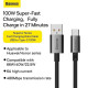 Baseus Superior USB-C 100W 2м Black – купити, ціна, доставка по Україні | 