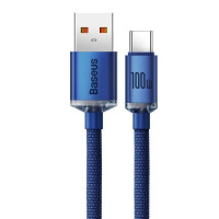 Кабель Baseus Crystal Shine USB to Type-C 100W 2 м Blue