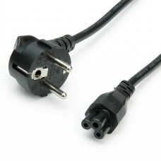 Кабель живлення Schuko PC-186 CEE7 / 17-IEC C5, 3.0м, 3х0.75mm, Міккі маус, для ноутбука, чорний
