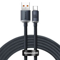 Кабель Baseus Crystal Shine Series Fast Charging Data Cable USB to Type-C 100W 2m Black