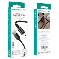 Кабель BOROFONE BX54 Ultra Bright Micro-USB 1м 2.4A Black – у