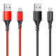 Кабель BOROFONE BX54 Ultra Bright Micro-USB 1м 2.4A Black – у 