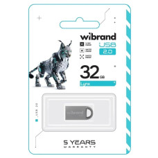 Накопичувач Wibrand Lynx 32Gb Silver USB 2.0 (WI2.0/LY32M2S)
