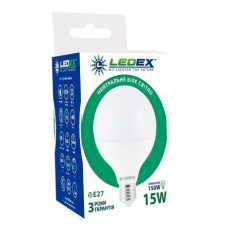 Світлодіодна лампочка LEDEX 15W E27 4000K PREMIUM G95 (СФЕРА)