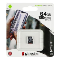 Карта пам’яті Kingston Canvas Select Plus Gen3 64Gb microSDXC UHS-I Class 10 A1 (R100MB/s)