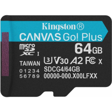 Kingston Canvas Go! Plus 64Gb class 10 A2 V30 SDCG4/64GBSP microSDXC Карта пам\'яті