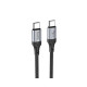 Кабель HOCO X102 USB–Type-C 3A 1м nylon Black з алюмінієвими конекторами