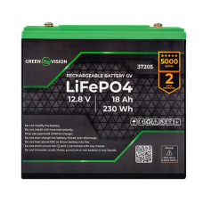 Акумуляторна батарея GreenVision GV 12V (12,8V) 18Ah LiFePO4 230Wh