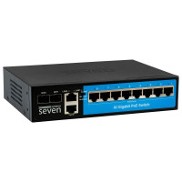 SEVEN P-7328FG-2SFP (POE: 8G, UP: 2G+2SFP) 8 портів PoE комутатор