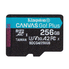 Kingston Canvas Go Plus 256Gb class 10 A2 V30 (R200MB/sW-160MB/s) microSDXC Карта пам'яті