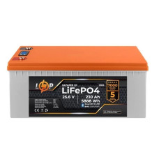LiFePO4 акумулятор LogicPower 25.6V 230 Ah (5888Wh) Smart BT (BMS 200A/100A)