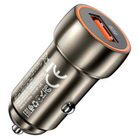HOCO Z46 Blue shield single port QC3.0 18W Metal Gray АЗУ