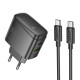 HOCO CS63A Bright PD65W (1A1C) (EU) Black — мережевий зарядний пристрій
