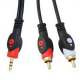Аудіокабель 2RCA–3.5 мм Jack Tcom Gold 5 м