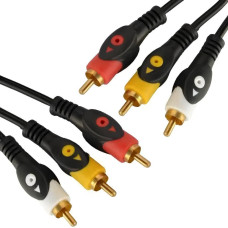 Кабель 3RCA–3RCA Gold 5 м