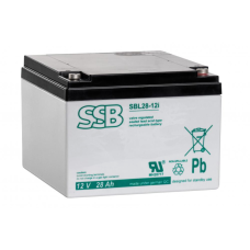 Батарея акумуляторна SSB SBL 28-12I 12V 28Ah біла