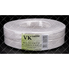 Кабель сигнальний VKcable 4x0.22 Cu 100 метрів
