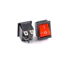Перемикач TCOM KCD-4 ON-OFF 4pin 15A 220V широкий з підсвічуванням червоний