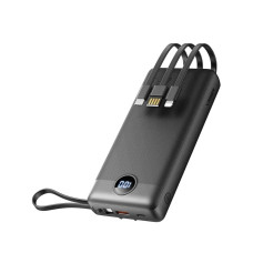 VEGER W2047 / W2059 — Power Bank 20000 mAh з вбудованими кабелями