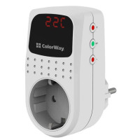Реле напруги ColorWay DS2 (16A/3680W) 150V-210V/230V-280V white (CW-VR16-02D)