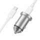 Автомобільний зарядний пристрій Hoco NZ10 PD45W+QC3.0 Type-C + USB сріблястий