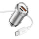 Автомобільний зарядний пристрій Hoco NZ10 PD45W+QC3.0 Type-C + USB сріблястий