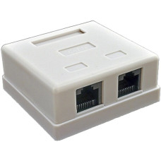Розетка 2хRJ45 UTP біла Kingda
